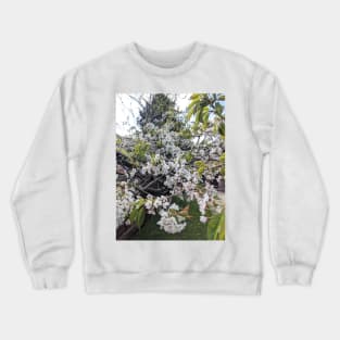 White Cherry Blossom Crewneck Sweatshirt